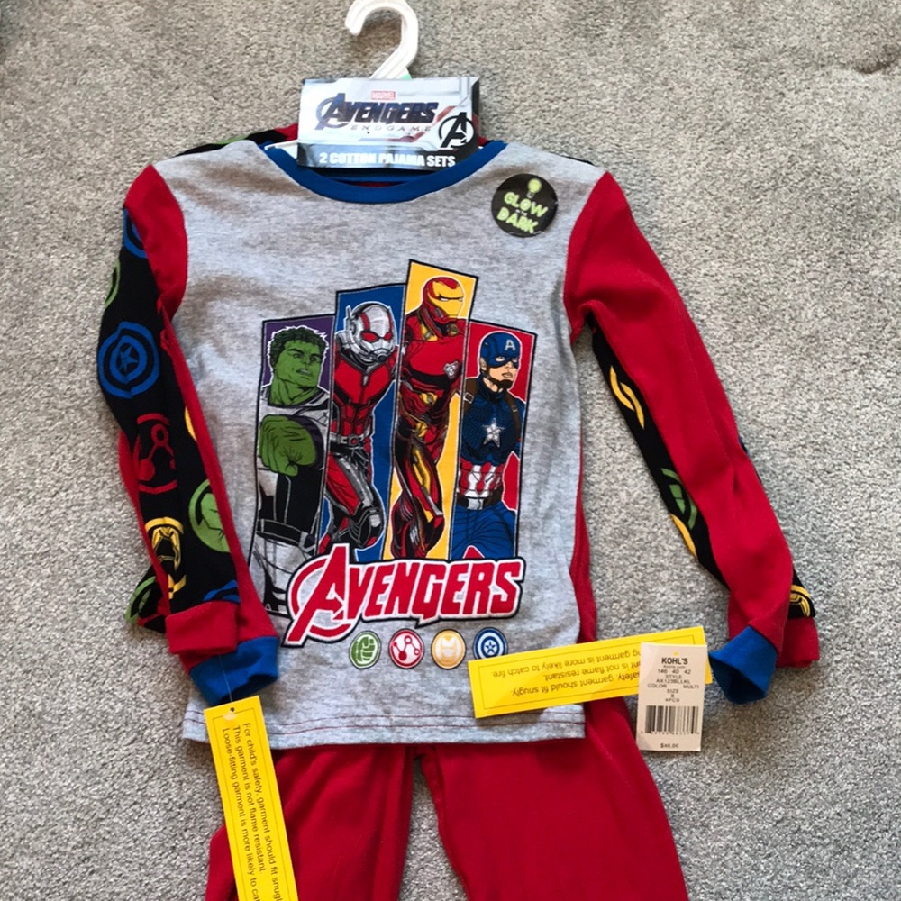 NWT Marvel Avengers 2 cotton pajama sets